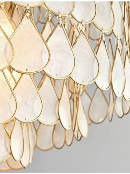 VENERELLA Tiered Shell Chandelier