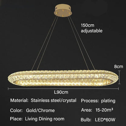Aurora Luxe Crystal Pendant Chandelier