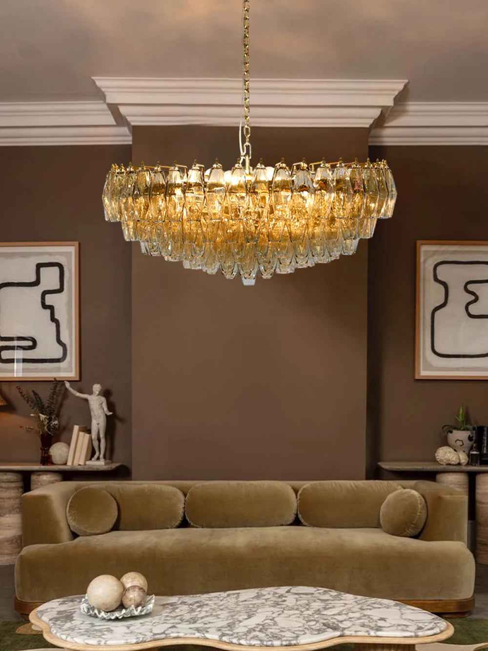 Amber Murano Chandelier