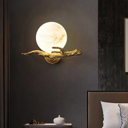 Alba Branch Alabaster Wall Sconce