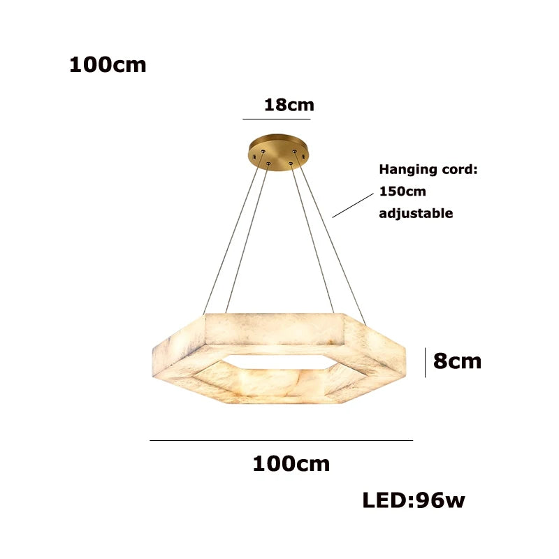 Marbelleza™ Hexagon Marble Chandelier