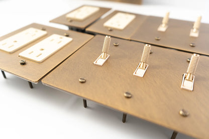  Solid Brass Light Switch 2-Gang