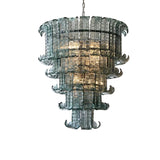 VERDELLE Vintage Green Glass Chandelier