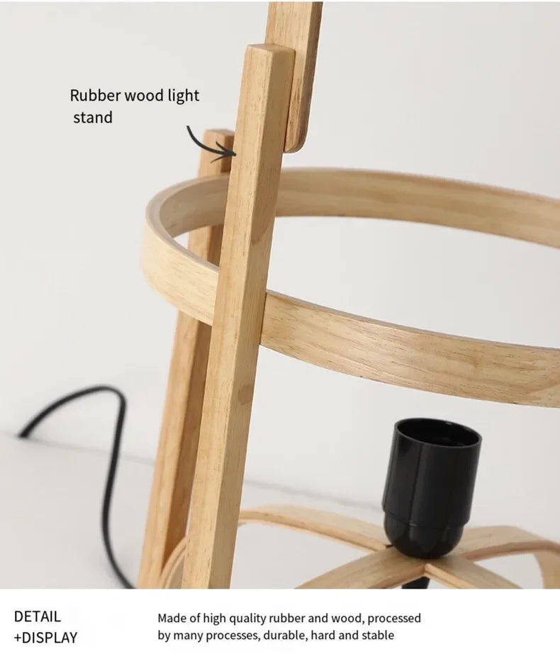 Cesta Wooden Lantern Table Lamp