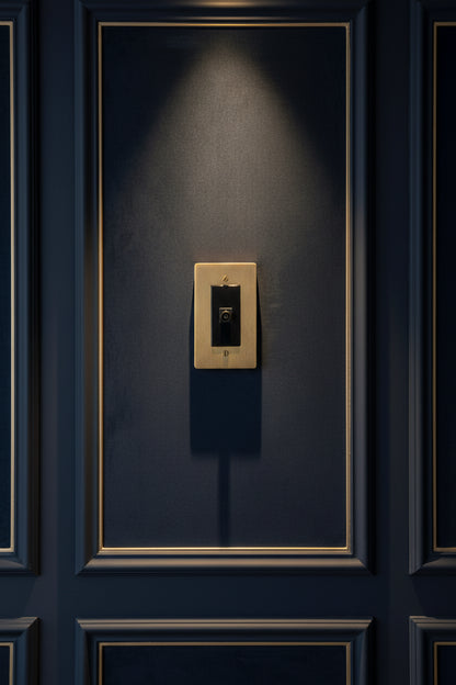 Retro Brass Panel Plate Toggle