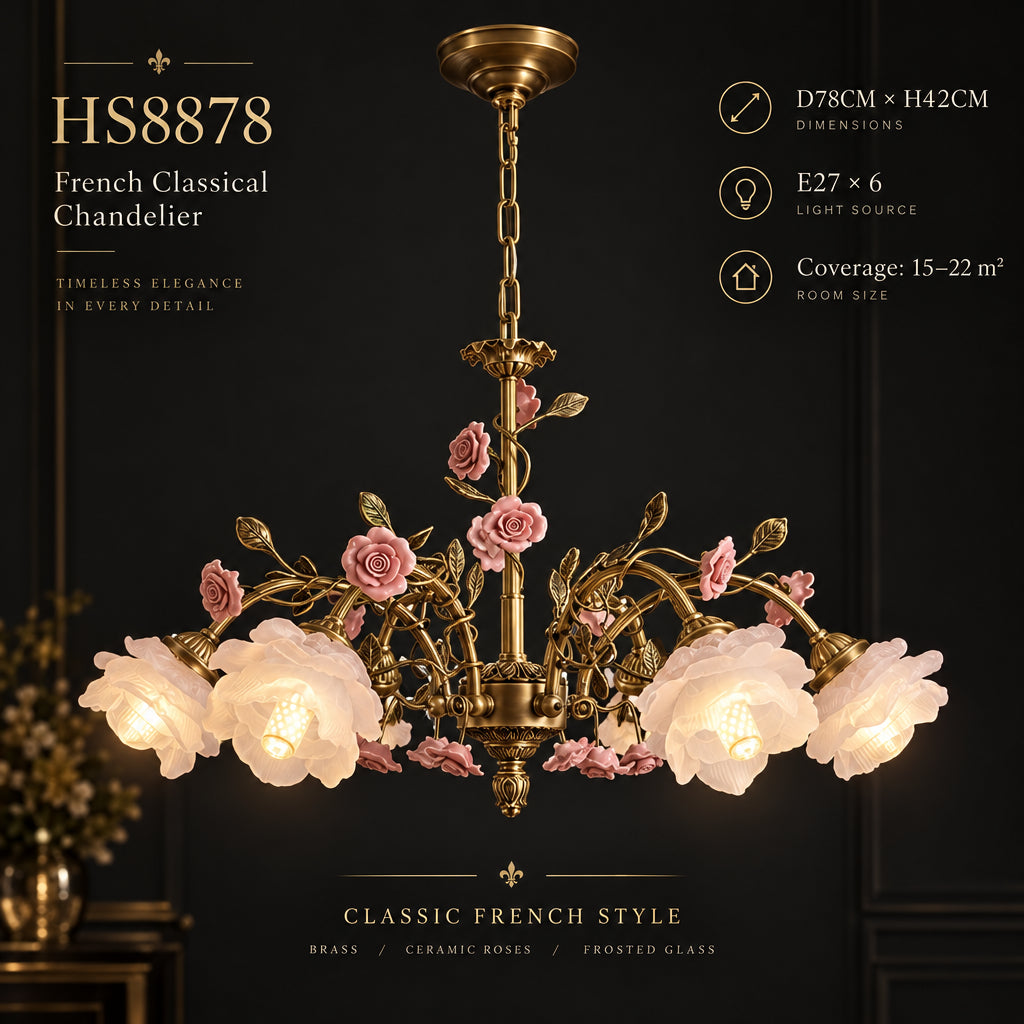 MAGNOLINA Copper Glass Petal Chandelier