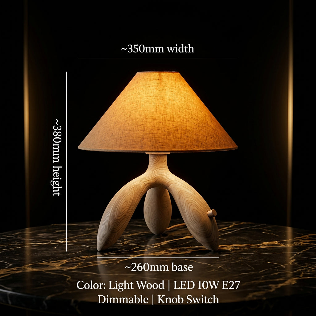 FRASSINA Solid Ash Wood Table Lamp