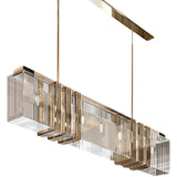 ORIANNE Gold Crystal Linear Chandelier