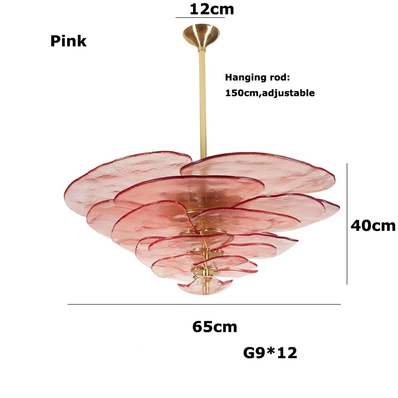 Aurora PetalWave Art Glass Chandelier