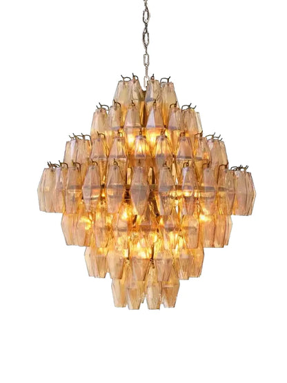 AURORA Gem Cascade Glass Chandelier