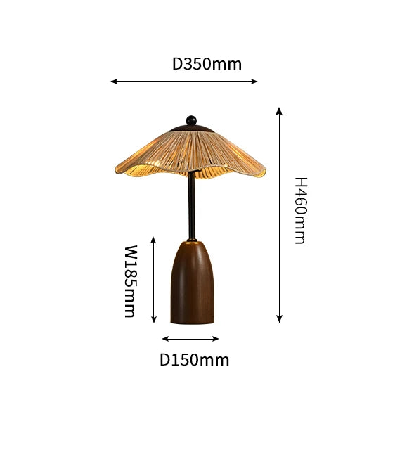 PAGLINA Wabi-Sabi Straw Dome Table Lamp