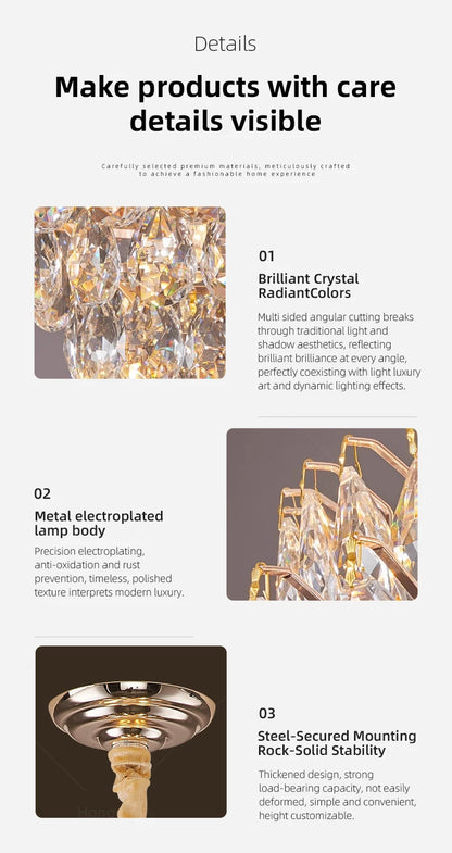 Nordique Prism Crystal  Chandelier