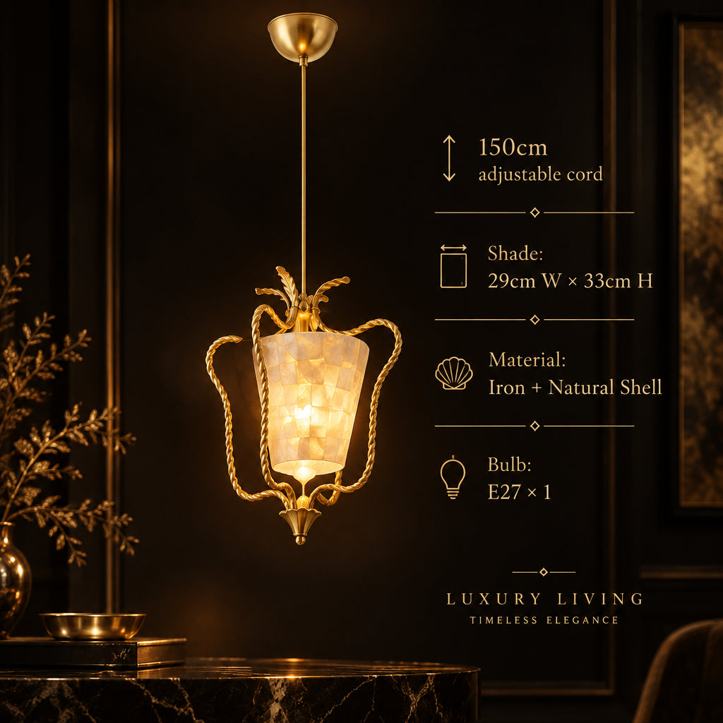 OSTRELLA Natural Shell Pendant Light