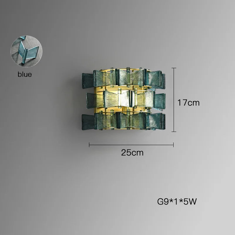 Marbella Blue Orbit Wall Lamp