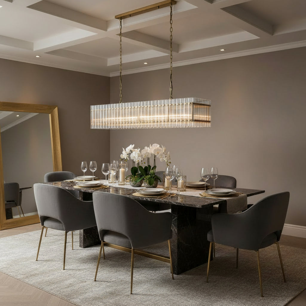 Luxe Prism Linear Crystal Chandelier