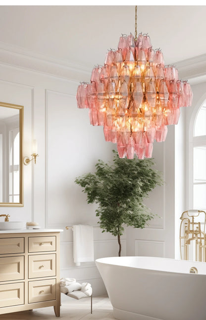 AURORA Gem Cascade Glass Chandelier