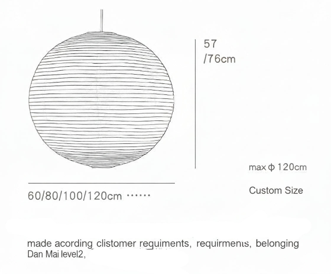 HOSHI Round Paper Pendant Lamp