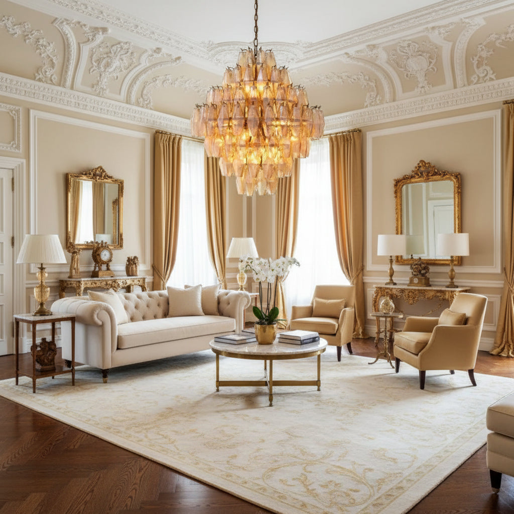 AURORA Gem Cascade Glass Chandelier