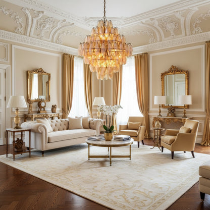 AURORA Gem Cascade Glass Chandelier