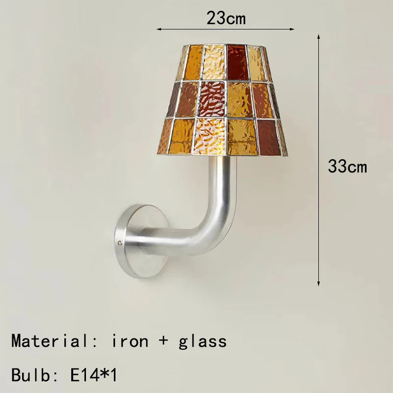 ODETTE Art Deco Stained Glass Wall Sconce