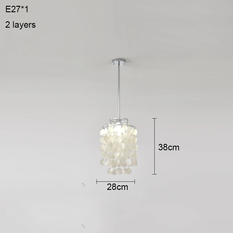 COQUILLE Tiered Shell Chandelier