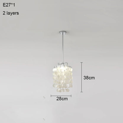 COQUILLE Tiered Shell Chandelier