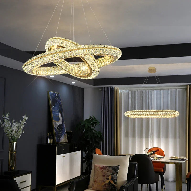 Aurora Luxe Crystal Pendant Chandelier