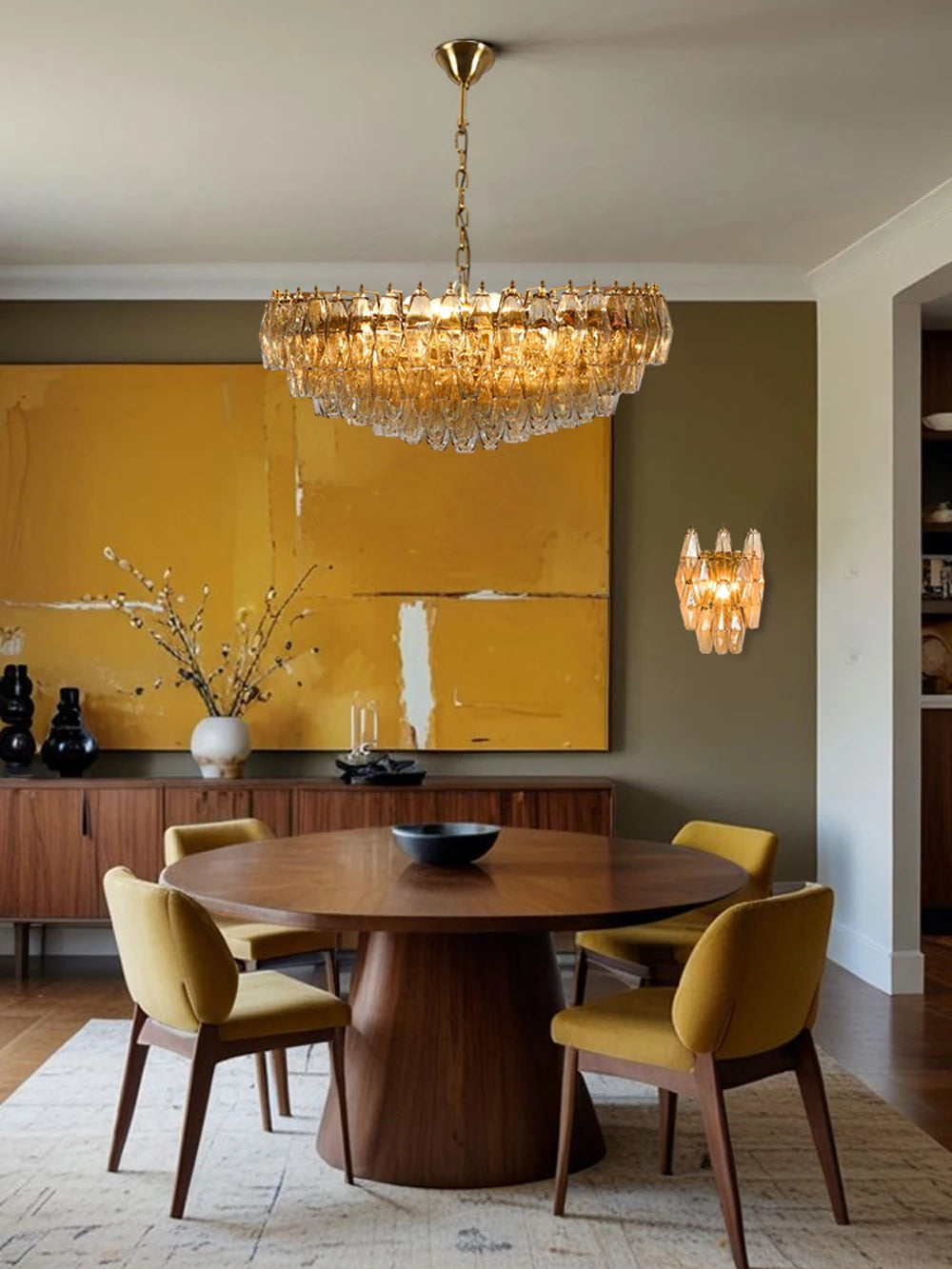 Amber Murano Chandelier