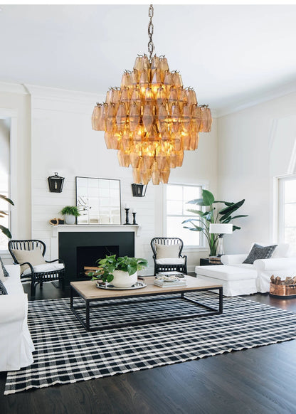 AURORA Gem Cascade Glass Chandelier