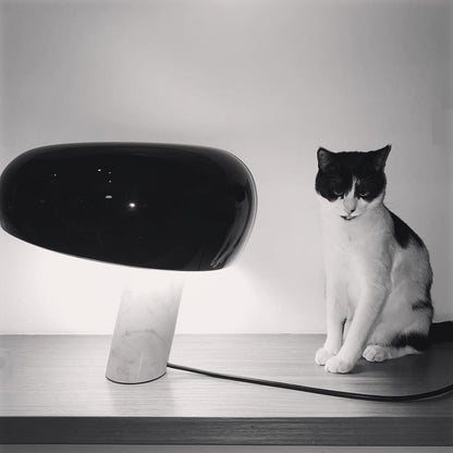 Luna Marble Lamp – Italian Carrara Marble Designer Table Lamp