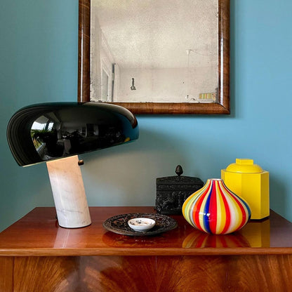 Luna Marble Lamp – Italian Carrara Marble Designer Table Lamp