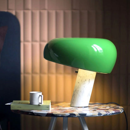 Luna Marble Lamp – Italian Carrara Marble Designer Table Lamp