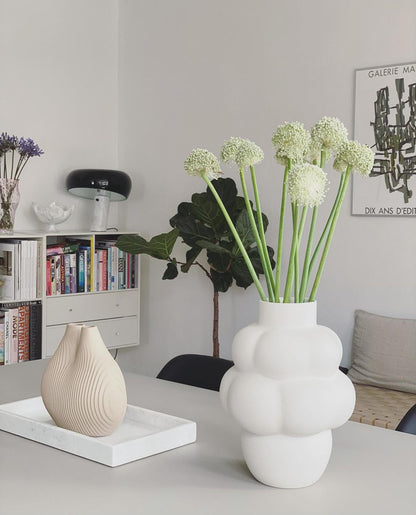 Luna Marble Lamp – Italian Carrara Marble Designer Table Lamp