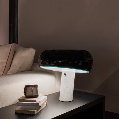 Luna Marble Lamp – Italian Carrara Marble Designer Table Lamp