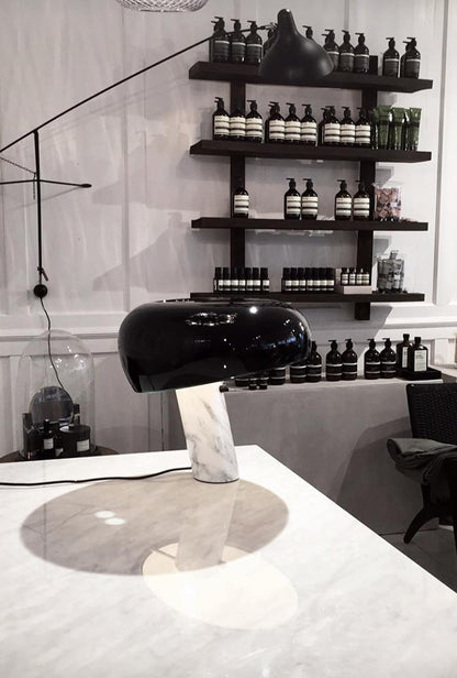 Luna Marble Lamp – Italian Carrara Marble Designer Table Lamp
