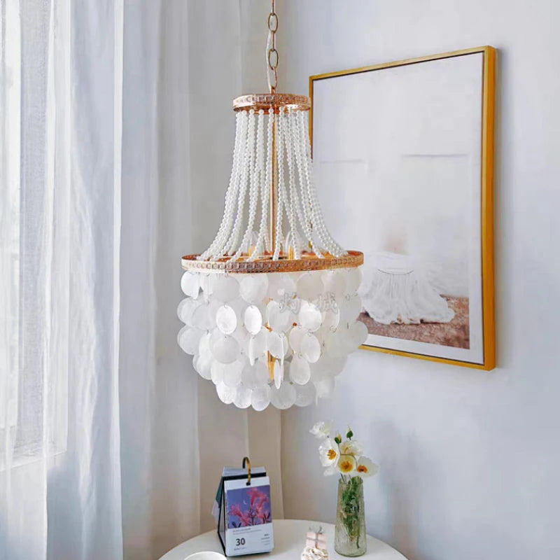 NEREIDA Shell & Pearl Chandelier
