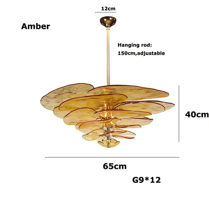 Aurora PetalWave Art Glass Chandelier