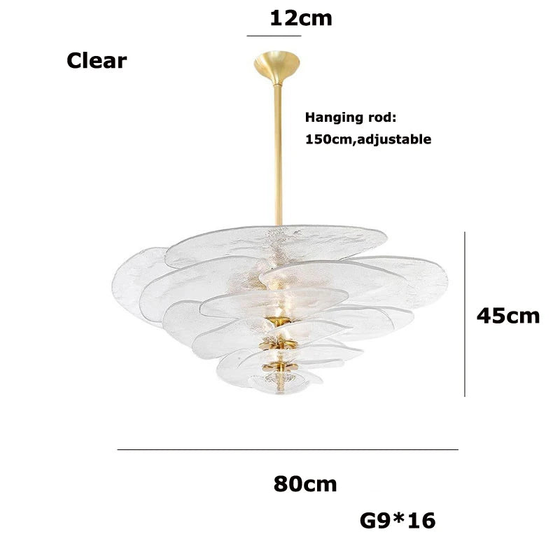 Aurora PetalWave Art Glass Chandelier