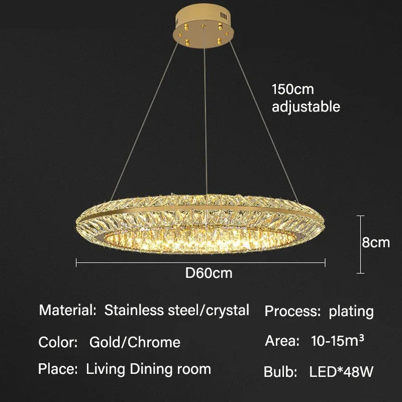 Aurora Luxe Crystal Pendant Chandelier