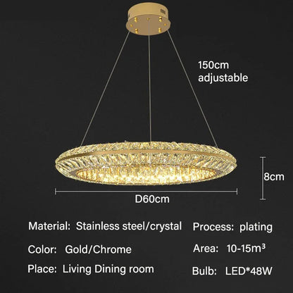 Aurora Luxe Crystal Pendant Chandelier