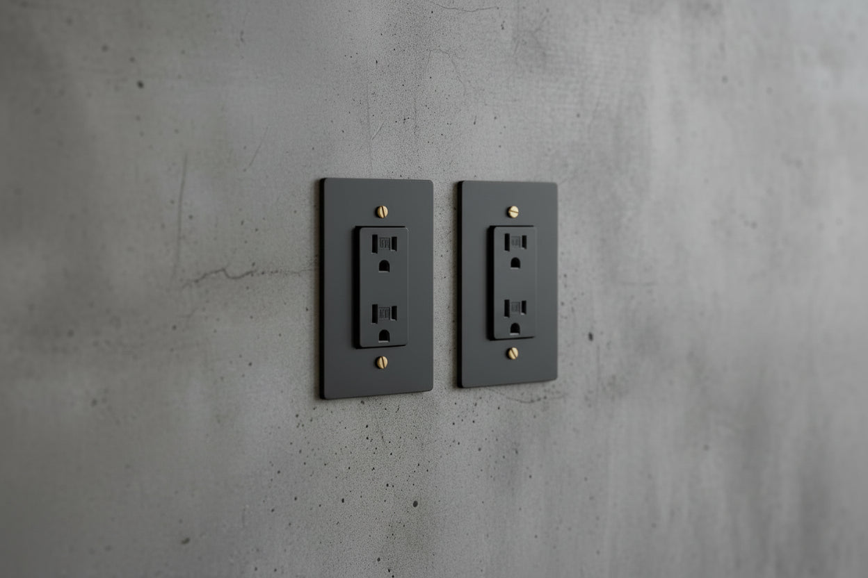 Black-Gold Brass Panel Plate Toggle
