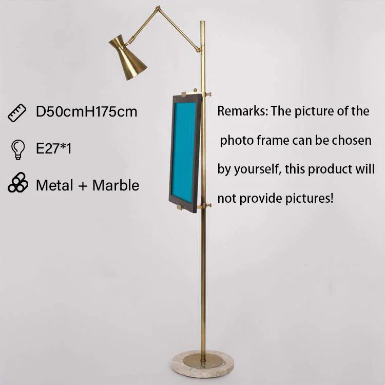 MARMORA Gold Marble Floor Lamp