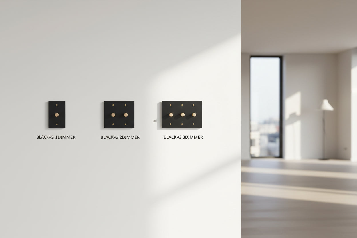 The Brass Dimmer Switch (1–4 Gang)