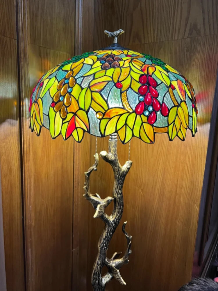 European Retro Glass Floor Lamp