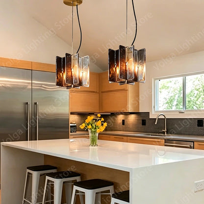 VETRIANA Art Glass Copper Pendant Light