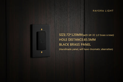 Black-Gold Brass Panel Plate Toggle