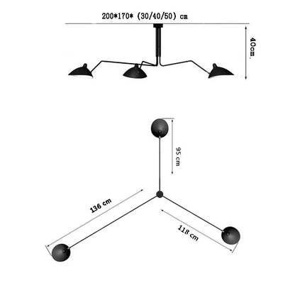 Vertex Orbit Spider Arm Ceiling light
