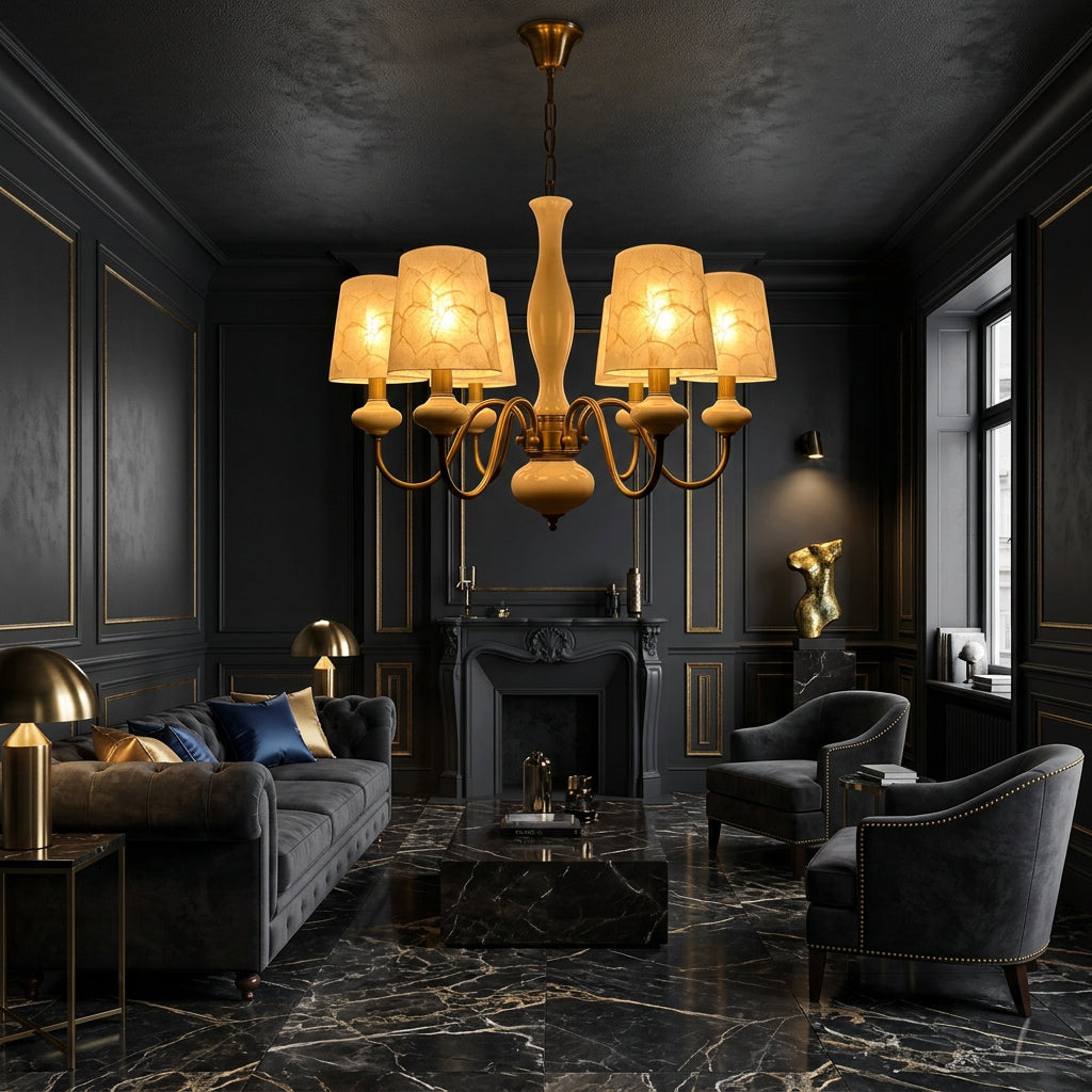 MARINELLA Shell & Ceramic Chandelier