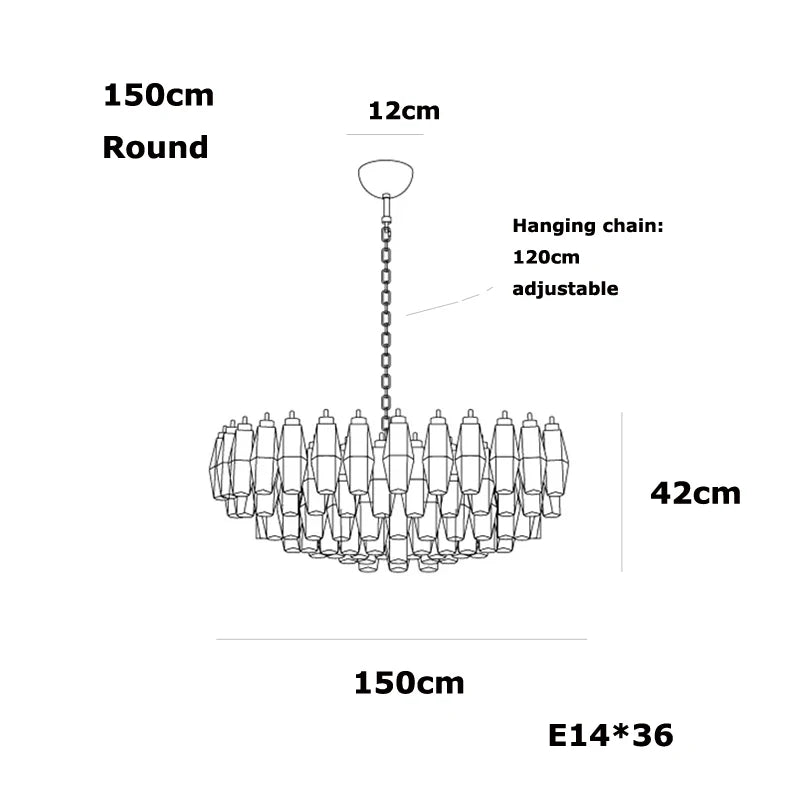 Amber Murano Chandelier