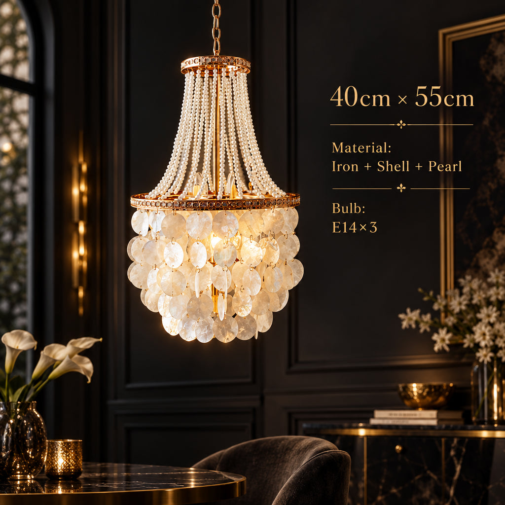 NEREIDA Shell & Pearl Chandelier